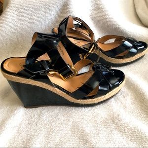 Diane Gilman for theme wedge sandals black